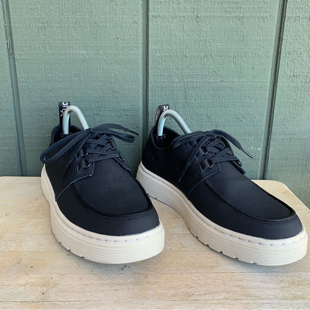 Dr. Martens Walden Black Canvas Lace-Up Casual Oxford Shoes Women’s Size 8 - Picture 2 of 12